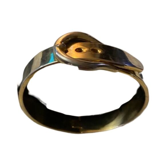 Vintage Gold Tone Stainless Steel Buckle Me Bracelet - Picture 5 of 8